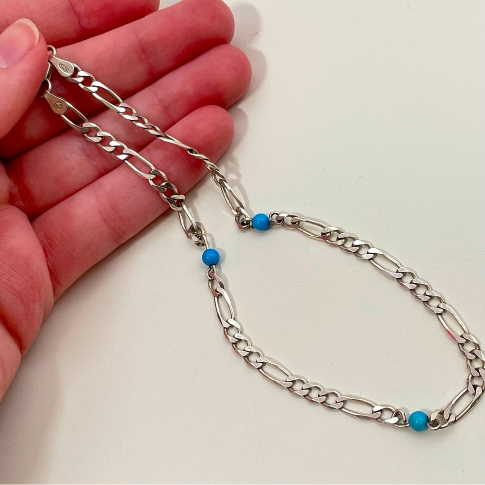 Sterling SILVER Made in ITALY Southwestern Western Summer Mediterranean Anklet